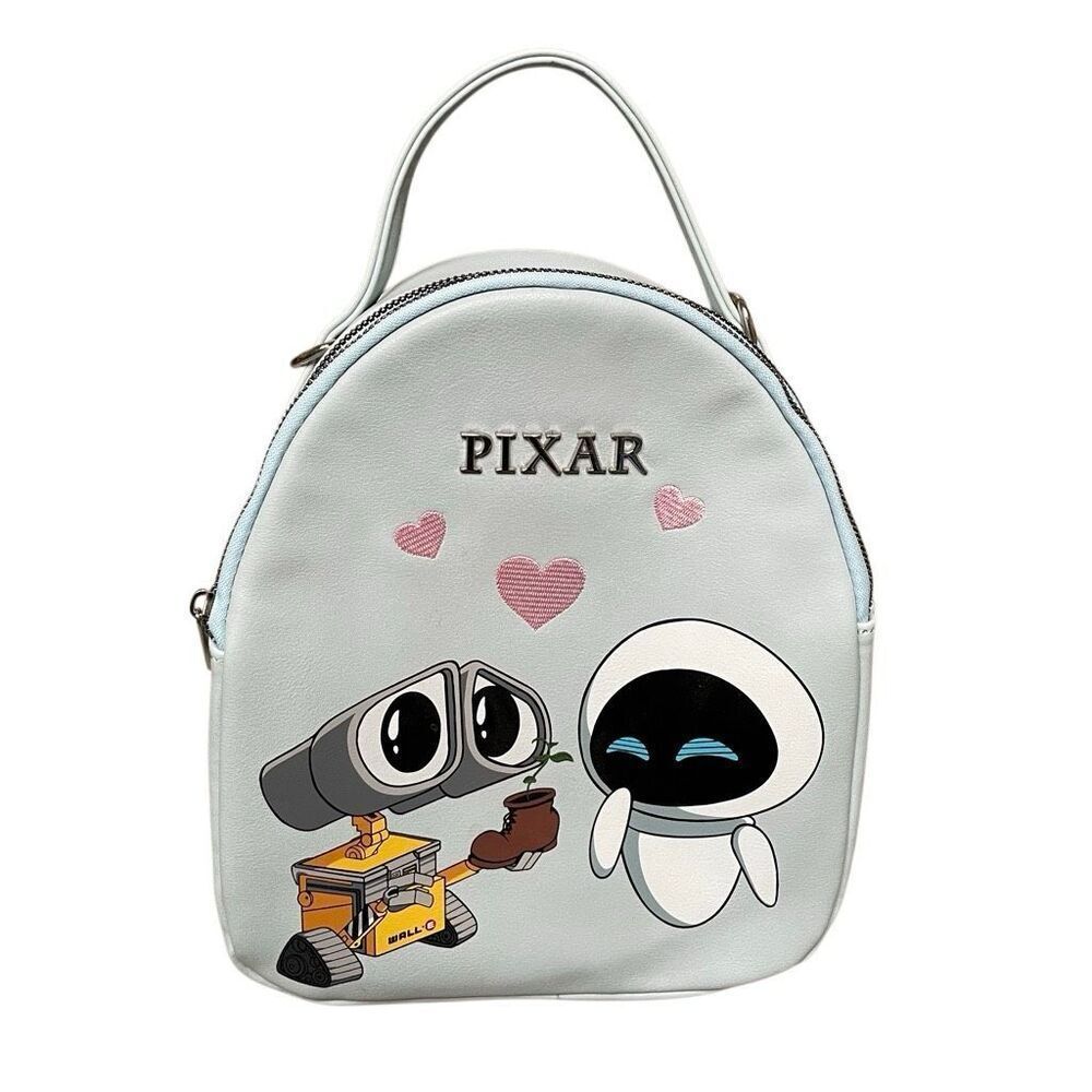 Disney Pixar WALL-E Chibi WALL-E & EVE Mini Backpack Baby Blue NWOT